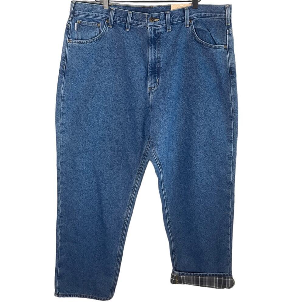 Carhartt Men’s 44 x 32 Jeans Straight Leg Flannel Lined New NWT